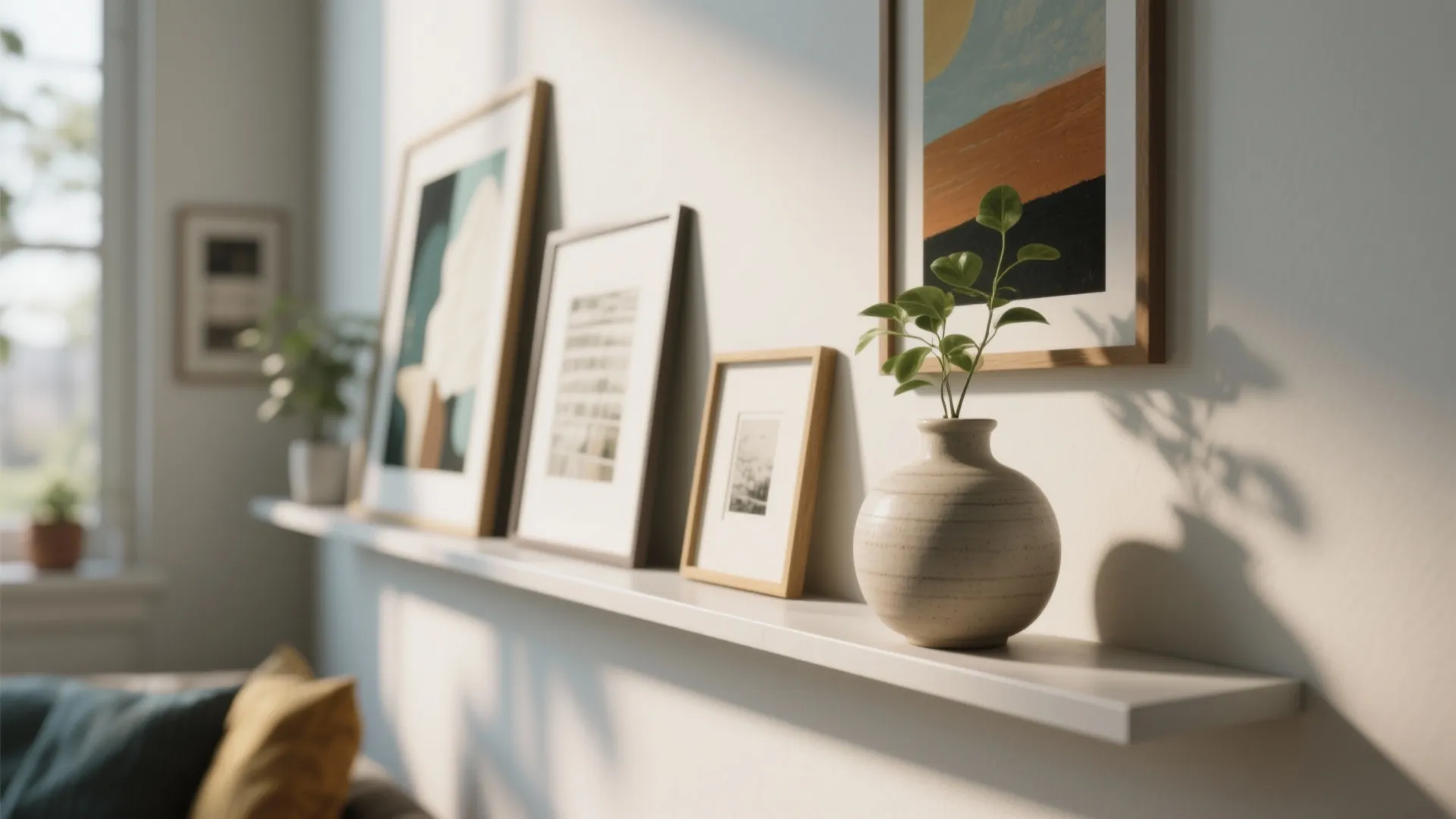 4. Leaning Art Ledge for Flexibility