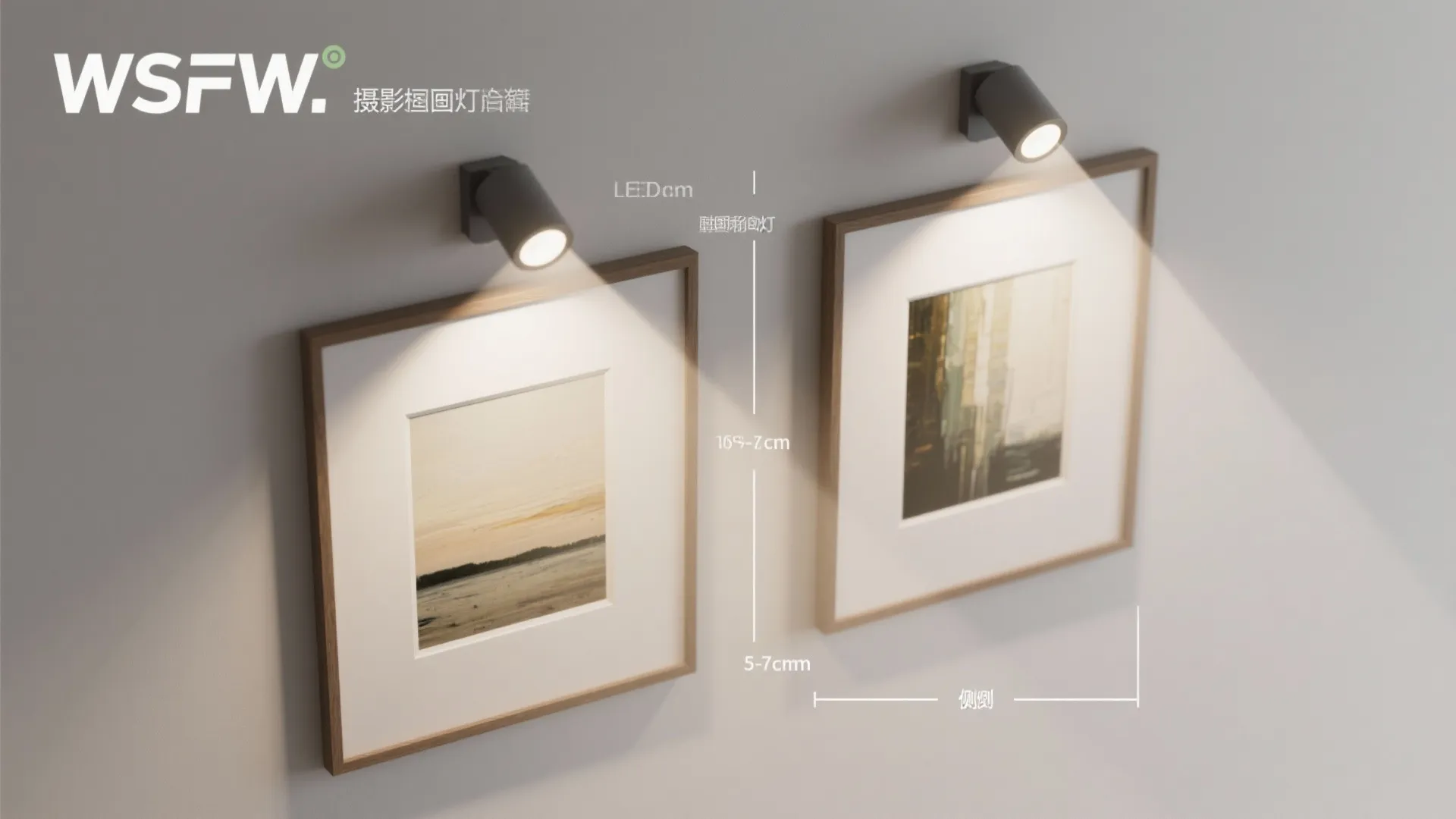 Art-wash lighting for gallery moments