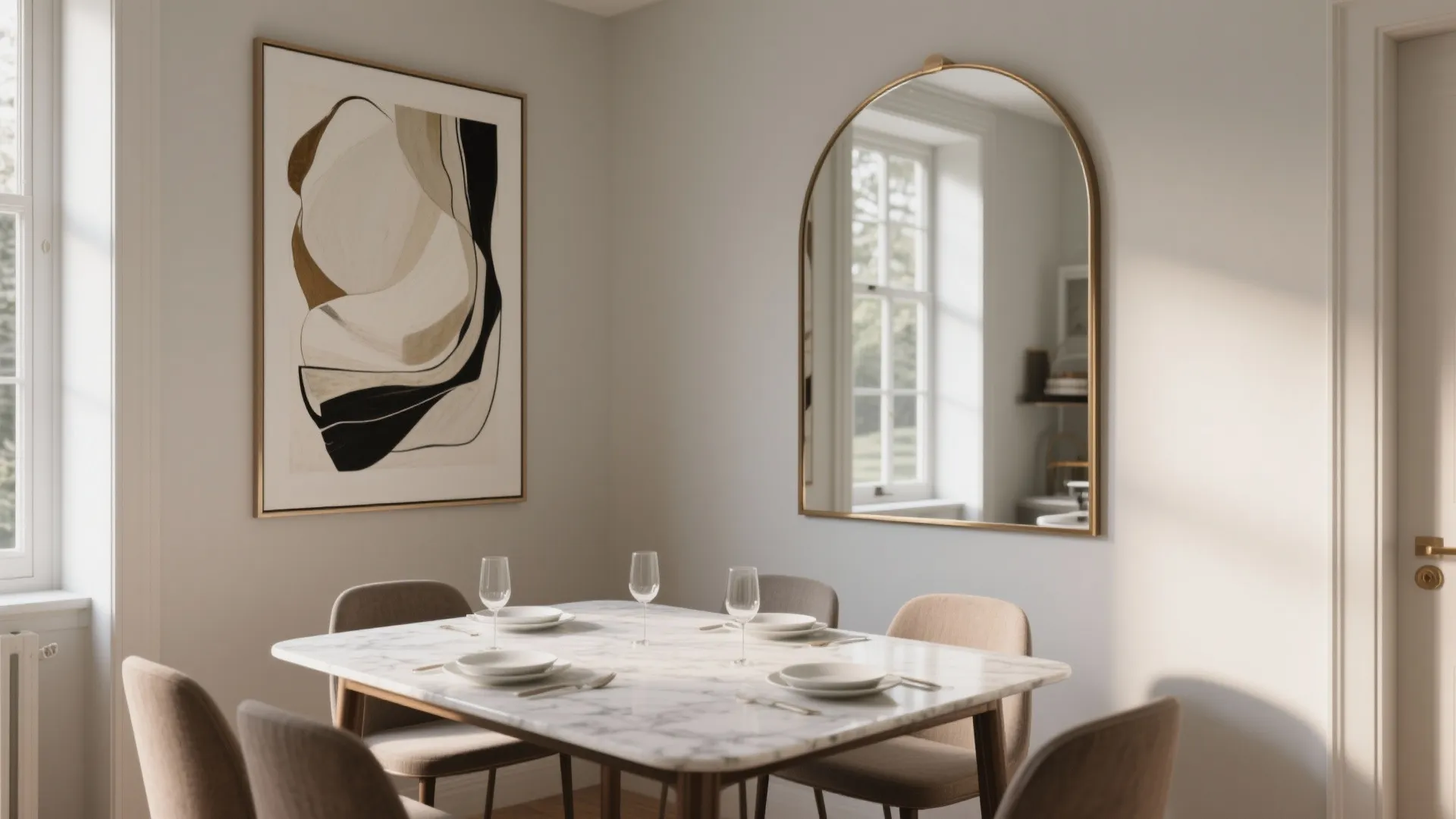 Statement Art and Mirrors for Visual Drama