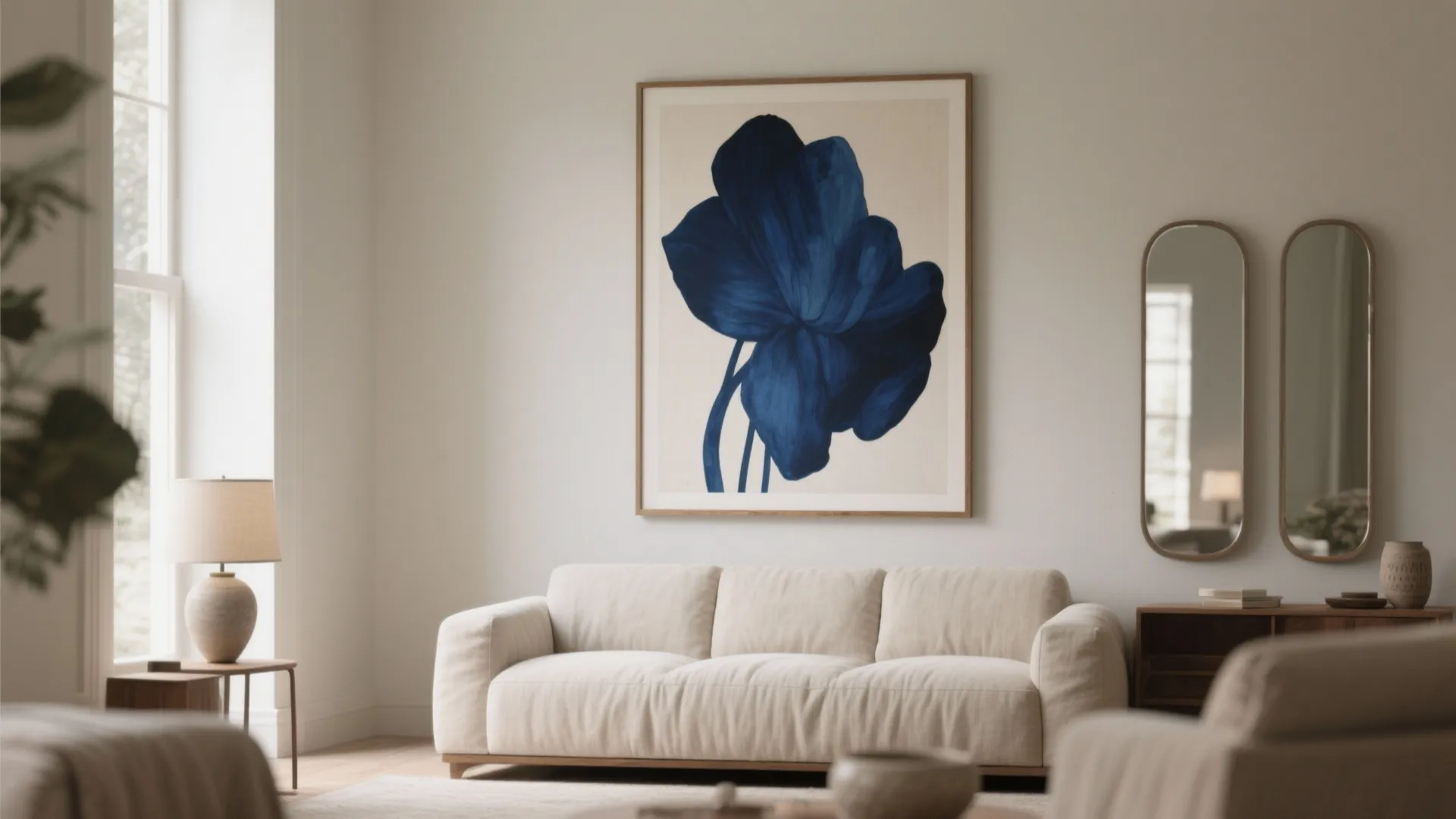 Idea 3: One oversized artwork, one sly mirror