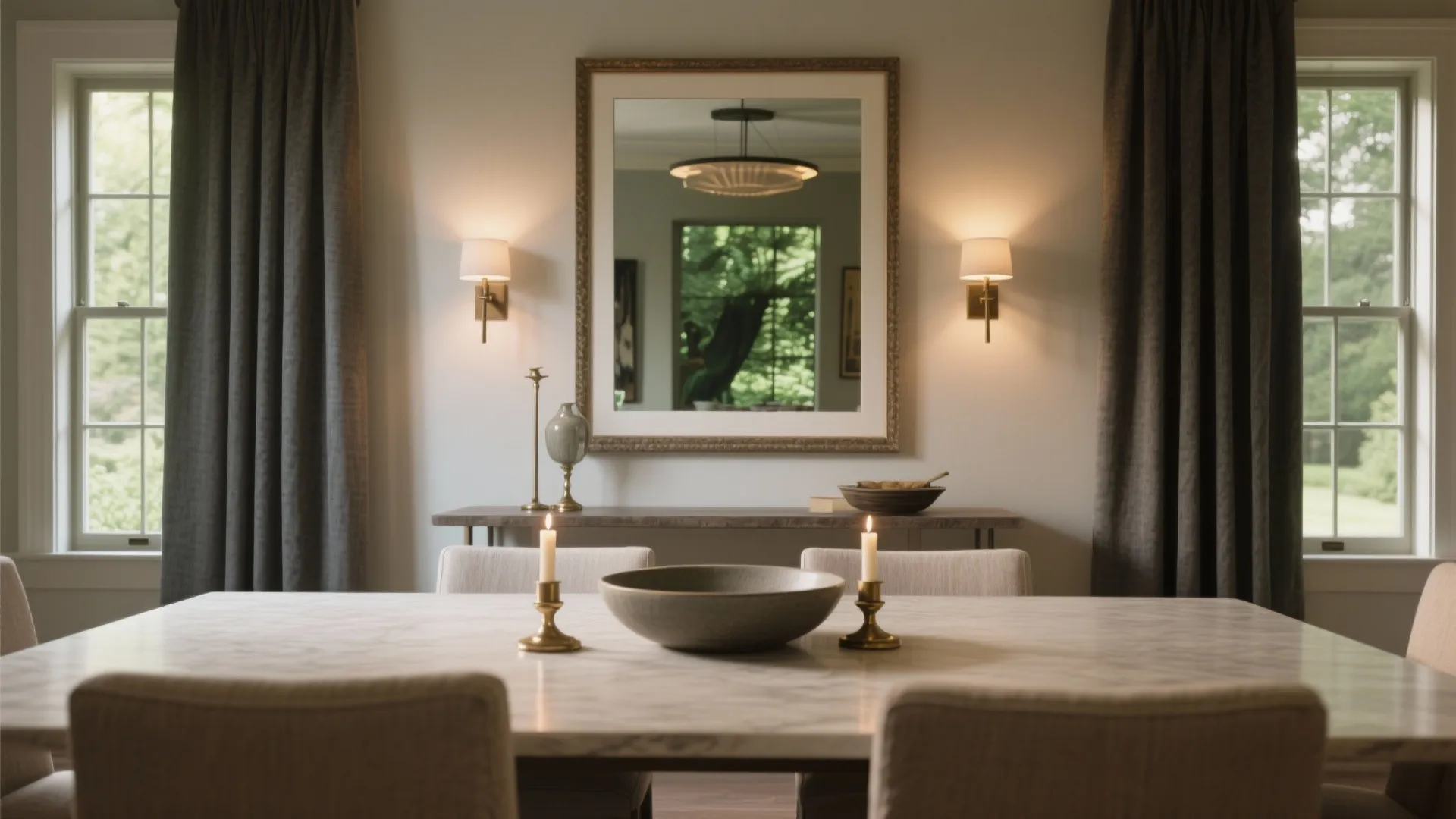 Art, mirrors, and styling that feel curated