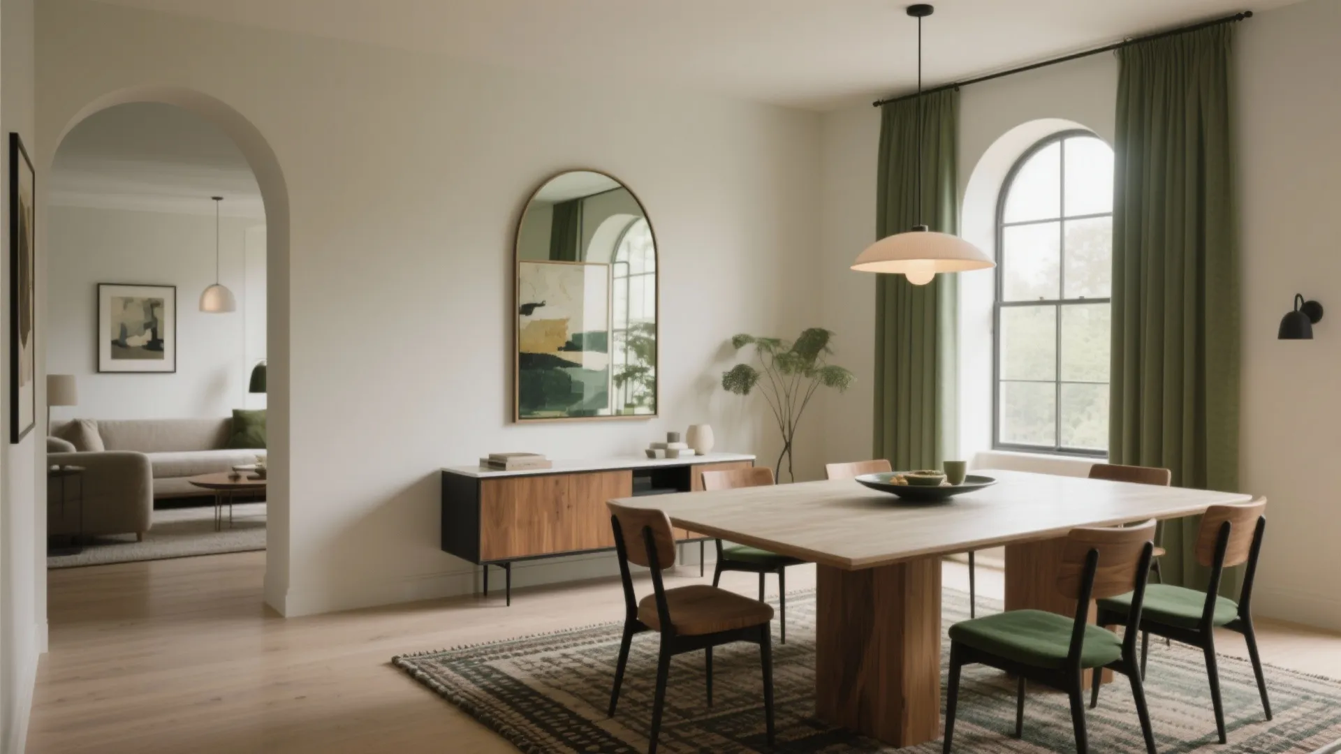 5) Art, mirrors, and subtle color zoning