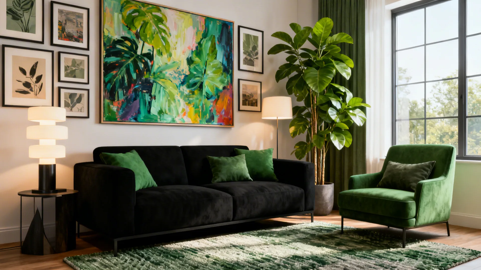 5. Create contrast with artwork and plants