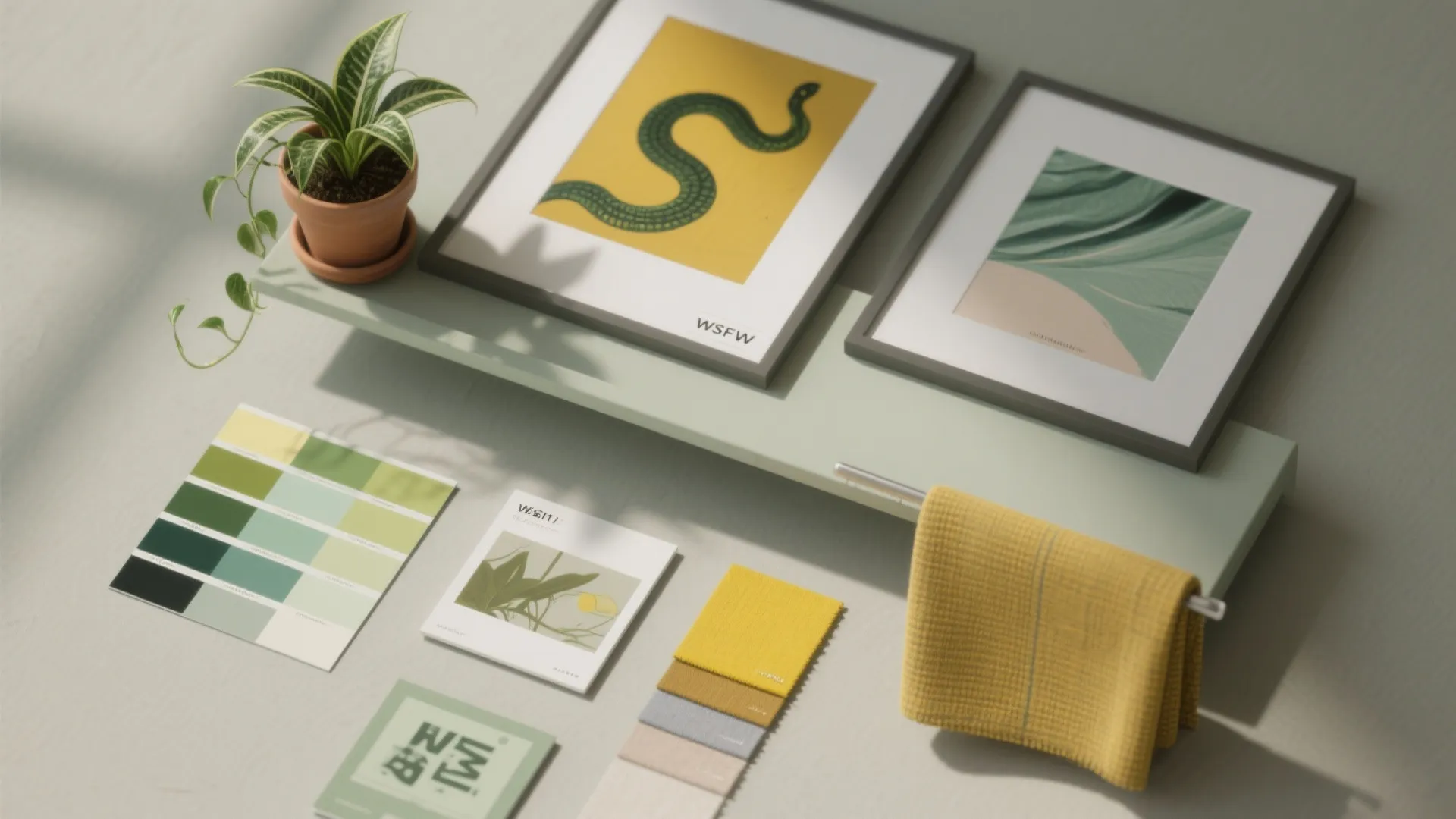 5. Color Pops, Art Groupings, and Small-Scale Plants