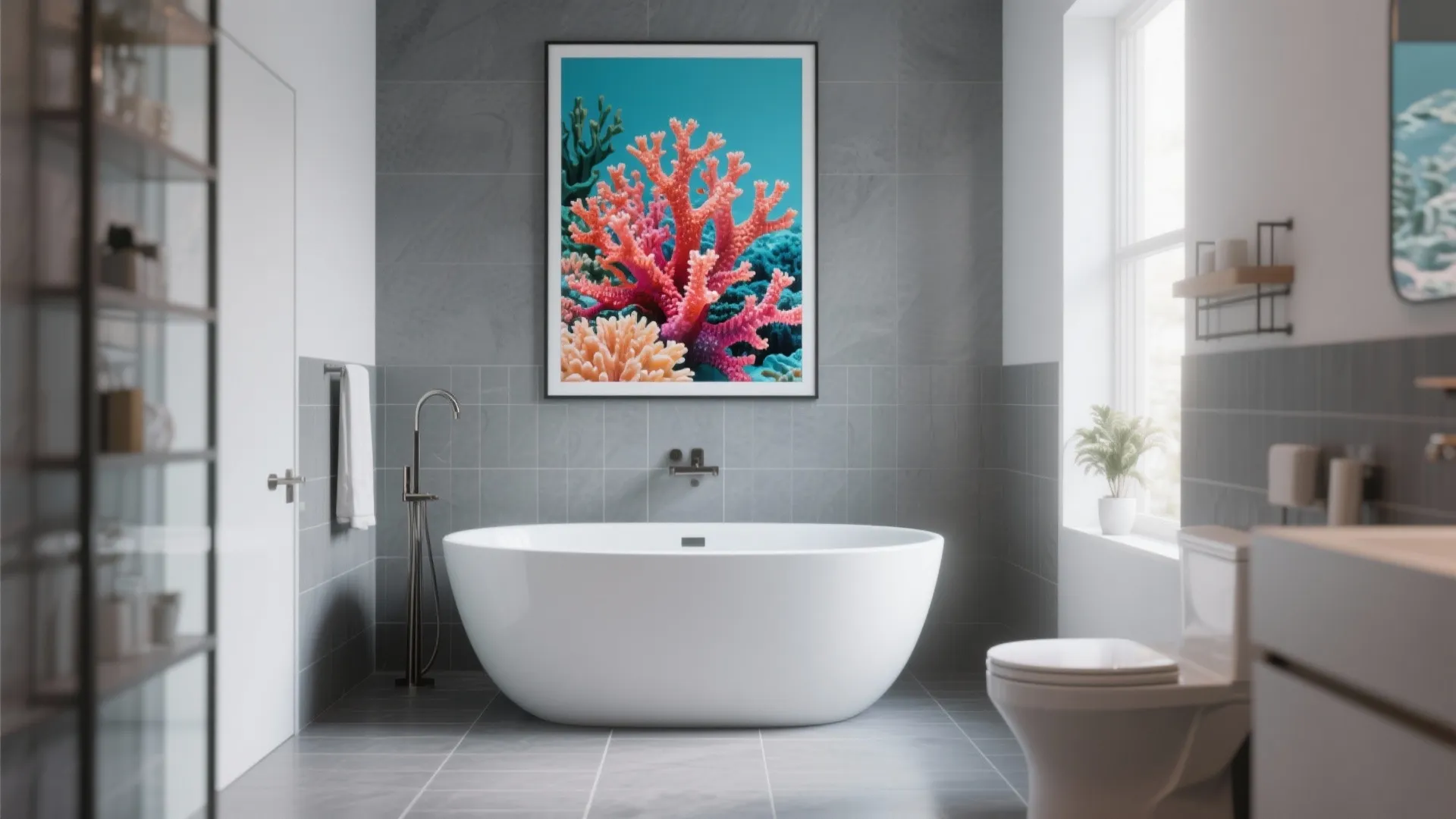 8. Pop of Color with Art Prints