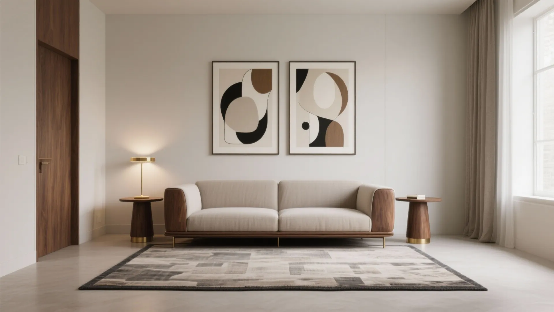 Curated art and custom-scale furniture