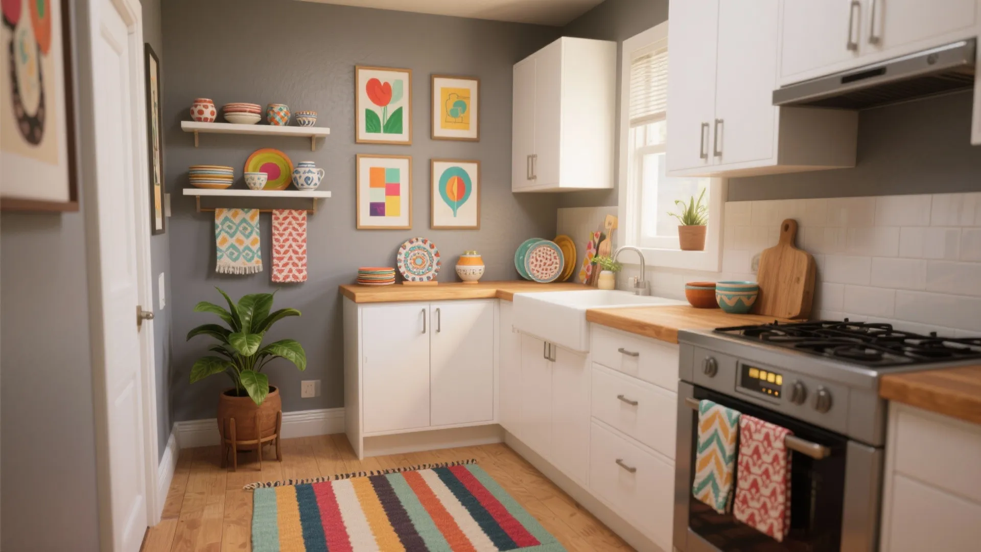 5. Use art and textiles to inject personality