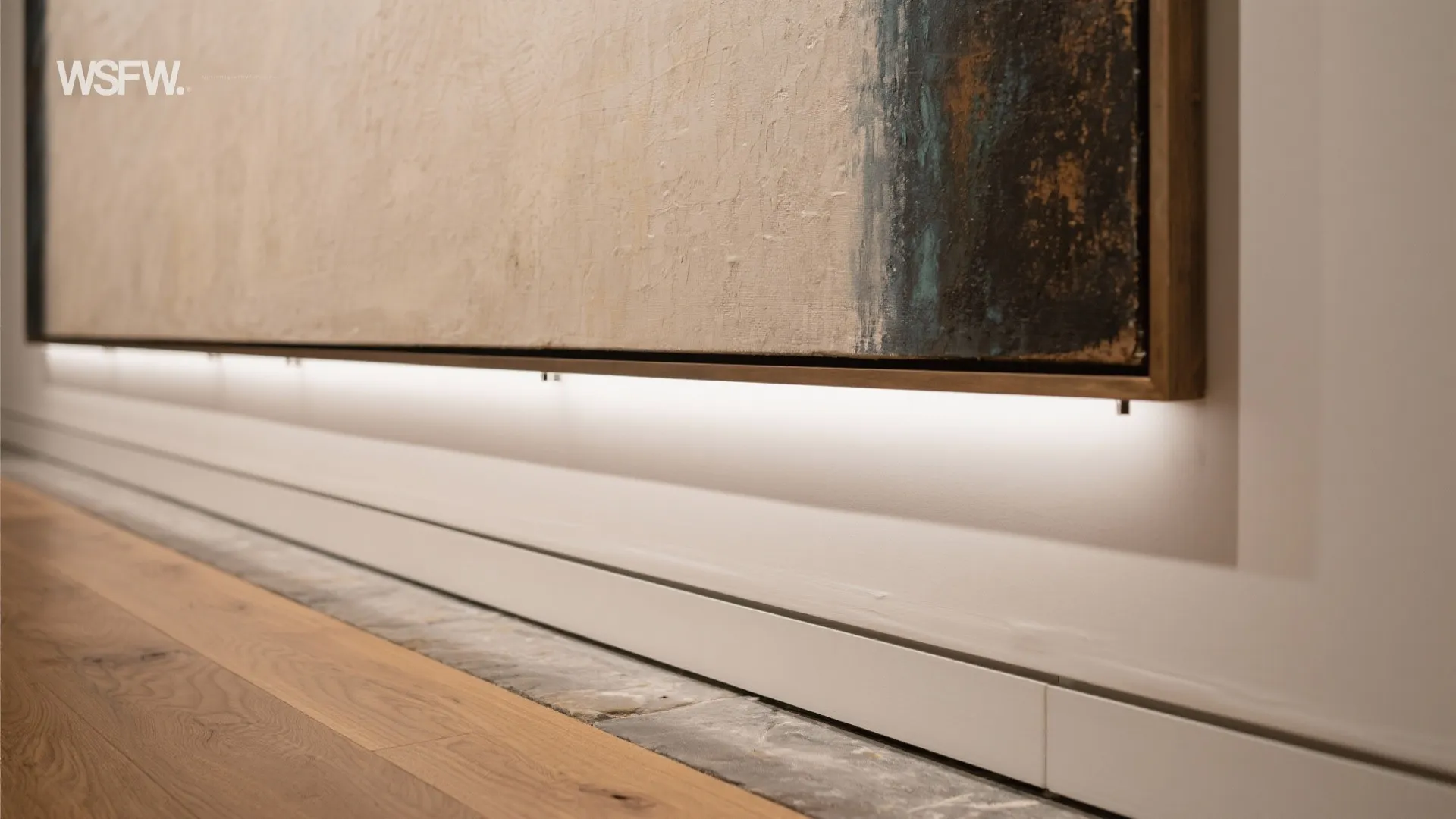 Gallery-grade art walls and sightline choreography