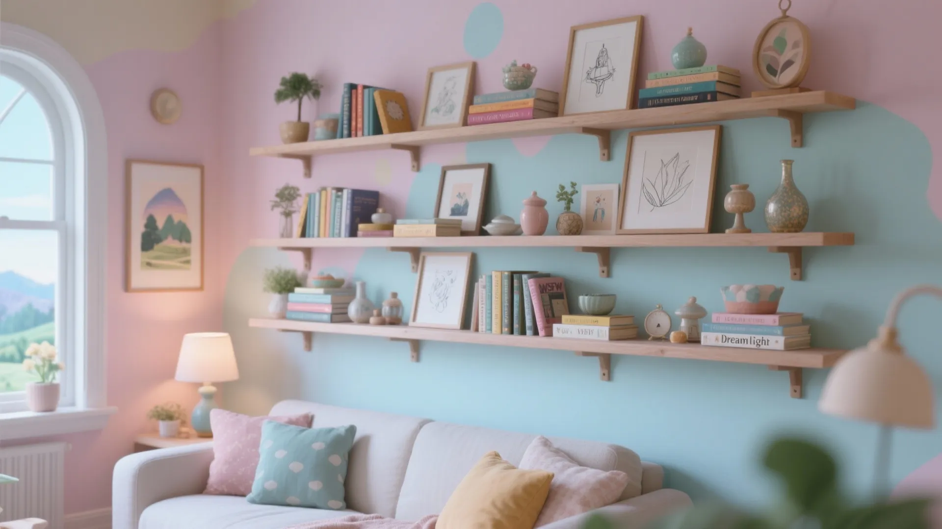 8. Artful Display Shelves