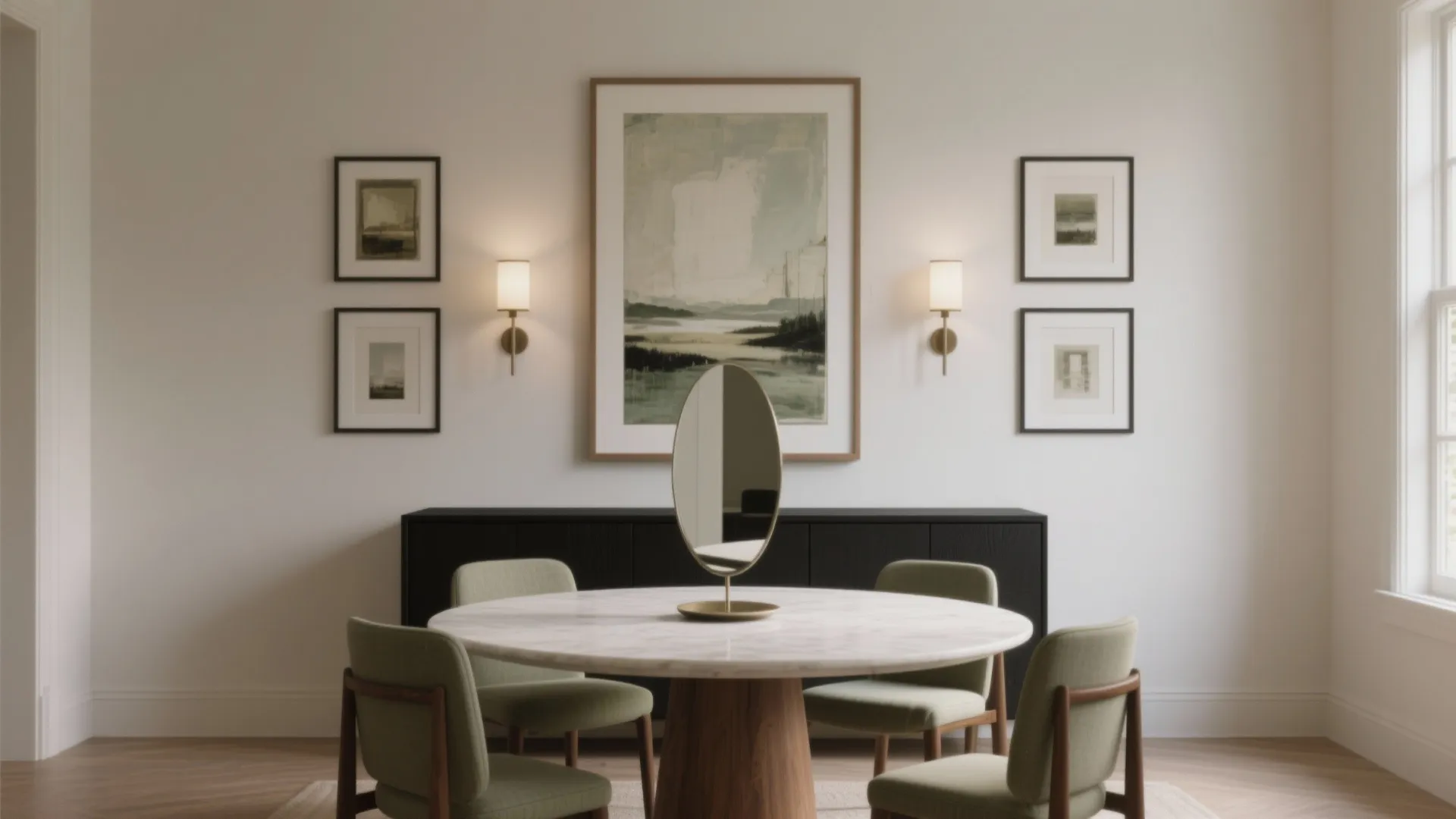 Artful walls and a calm, cohesive palette