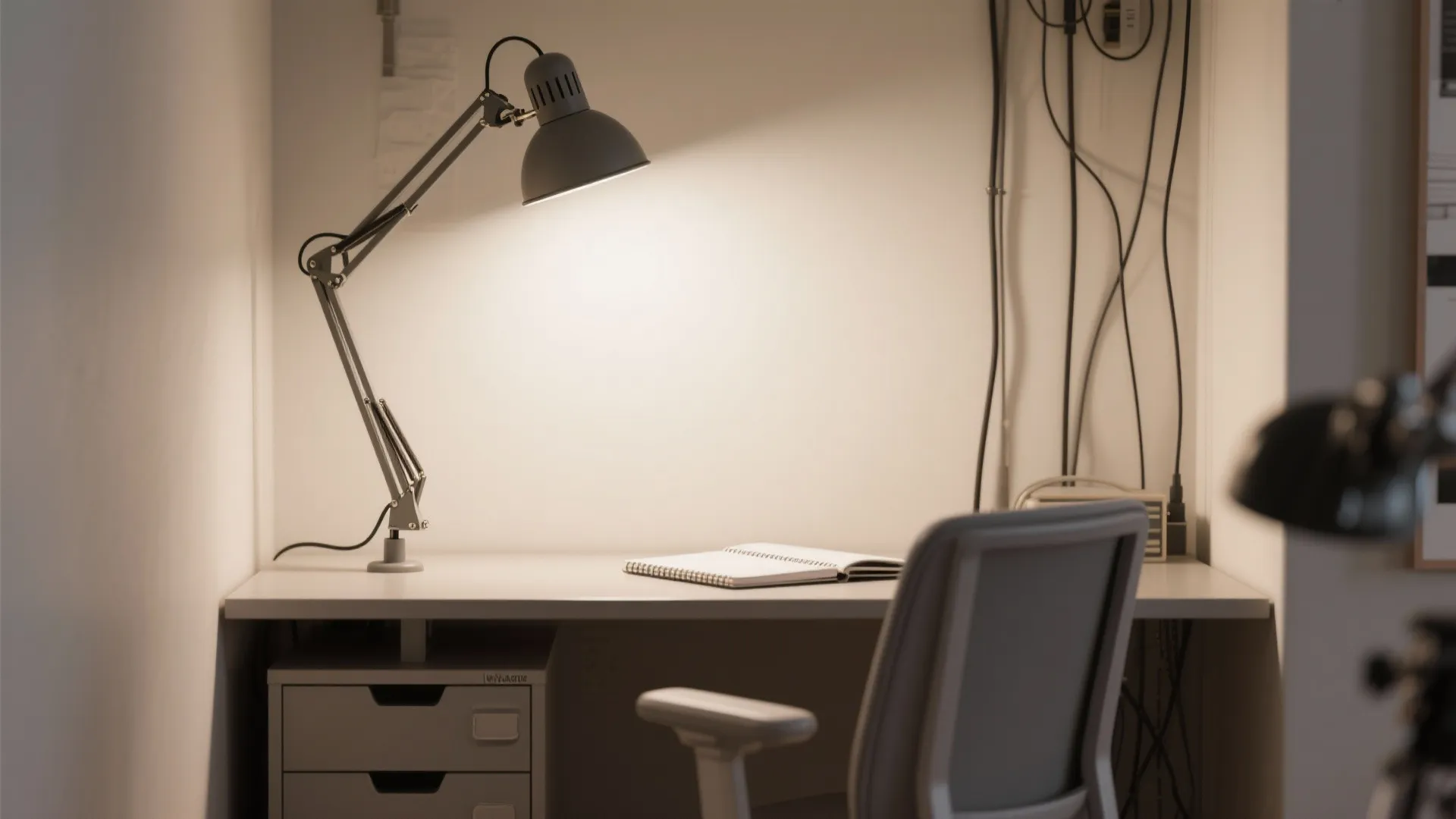 Articulated task lamp for layered lighting