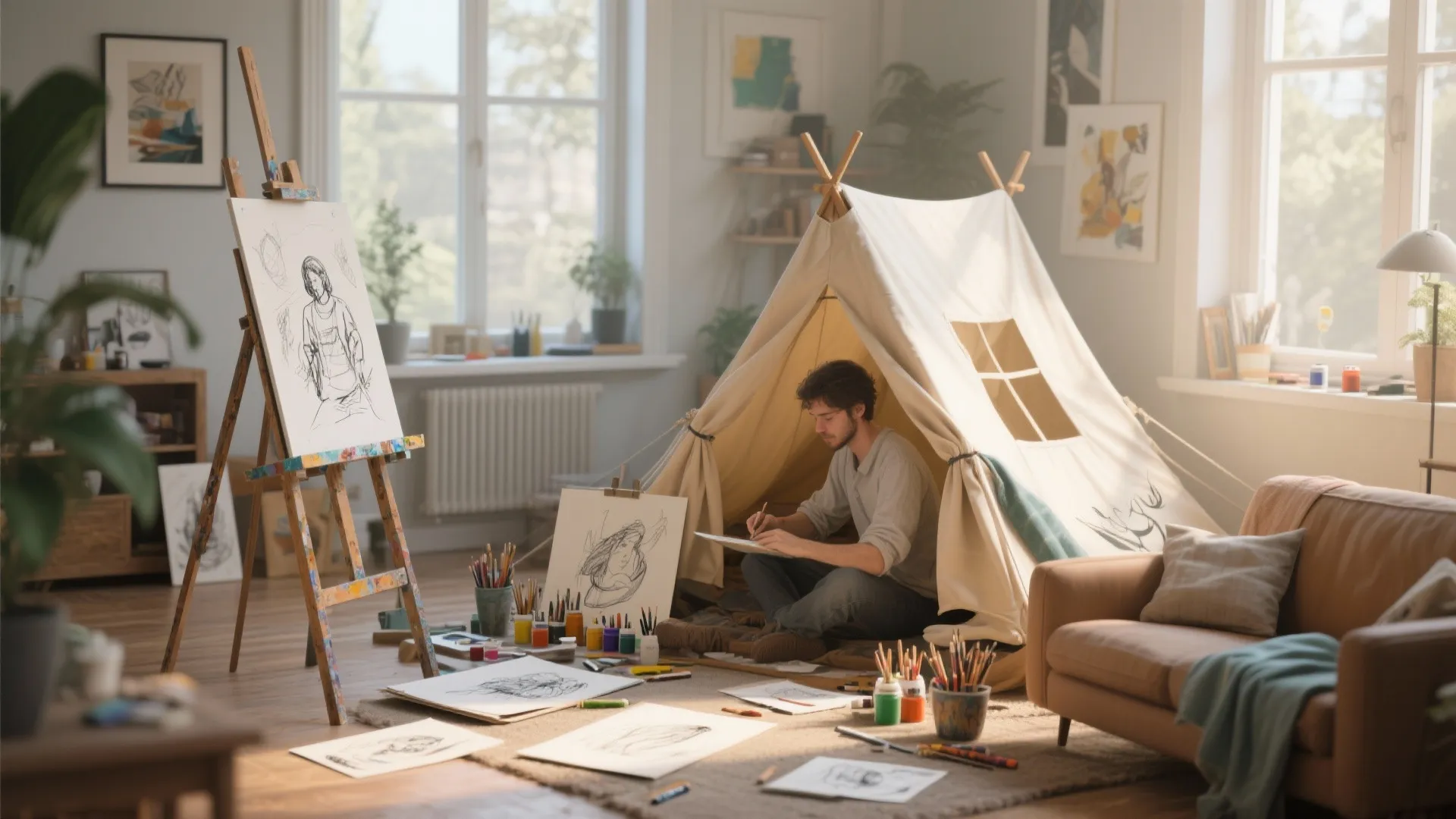 9. Artist’s Mini Studio Tent
