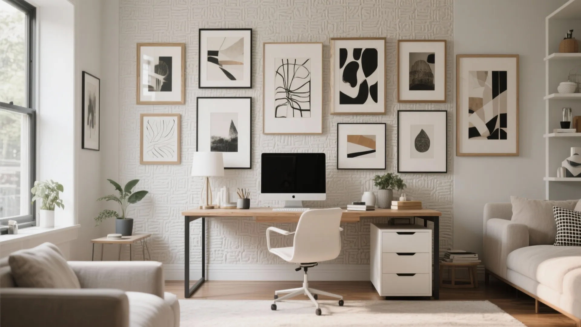 10. Artistic Backdrop Desk