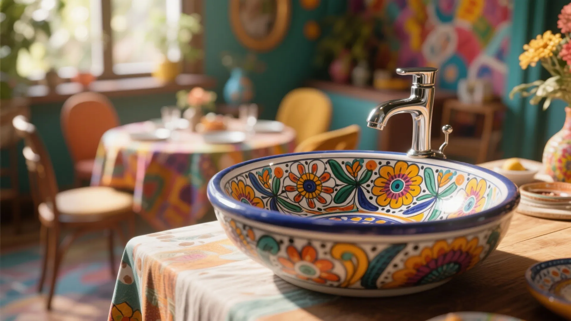 Artistic Ceramic Statement Basin