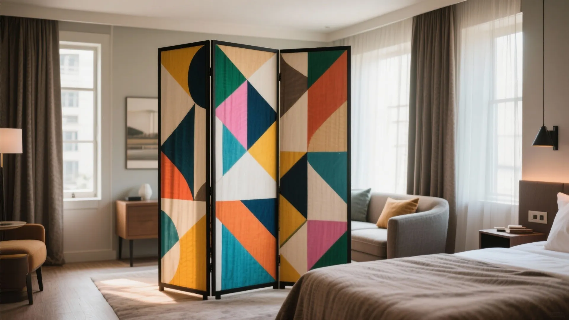 Artistic folding screens