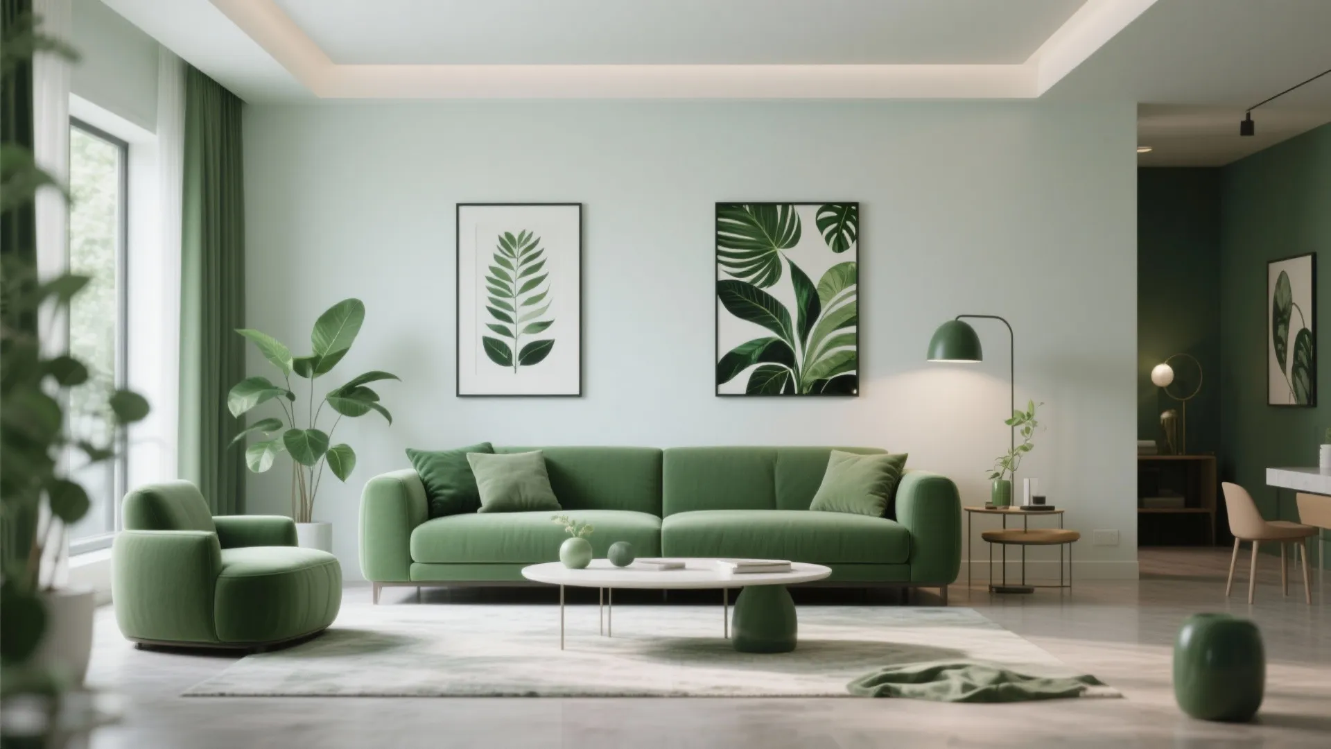 7. Artwork That Complements Green