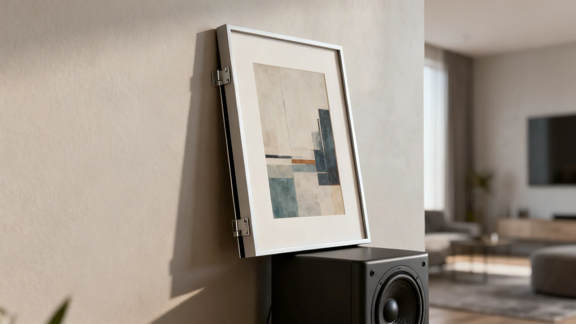 3. Hidden behind removable artwork