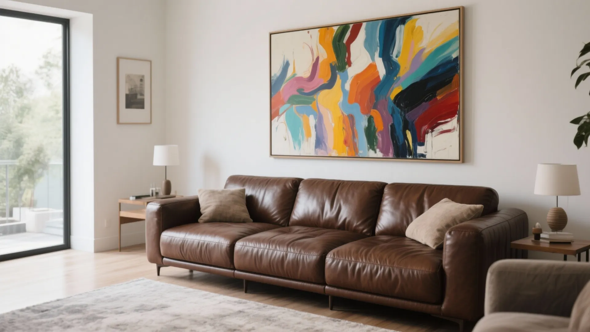 7. Artwork that Pops Against Leather