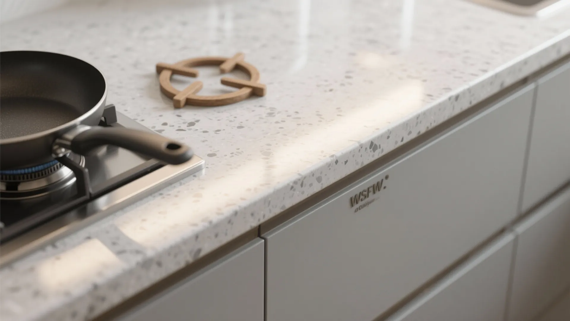 1. Light Ash Gray Quartz for Bright, Reflective Surfaces