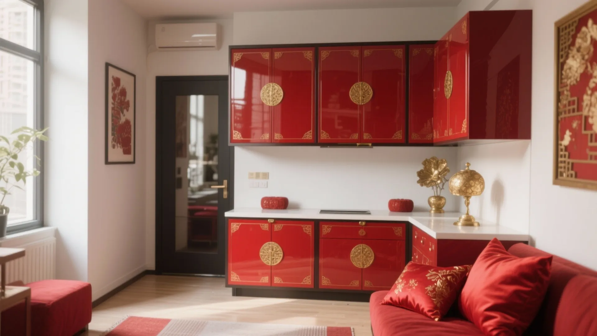 6. Asian-inspired Red Accents