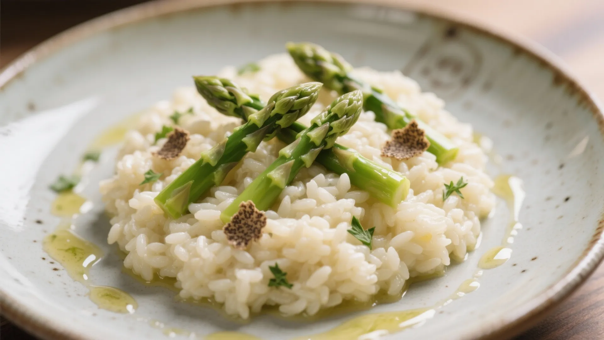 1. Asparagus and Truffle Risotto