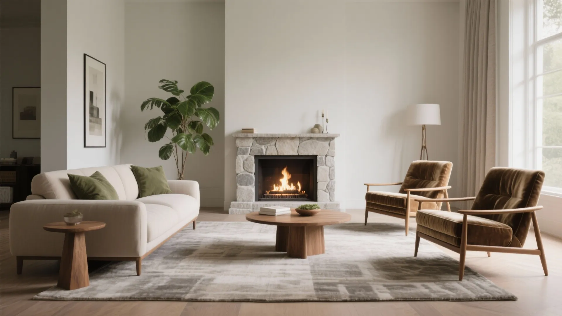 3. Asymmetrical Chic with Accent Chairs