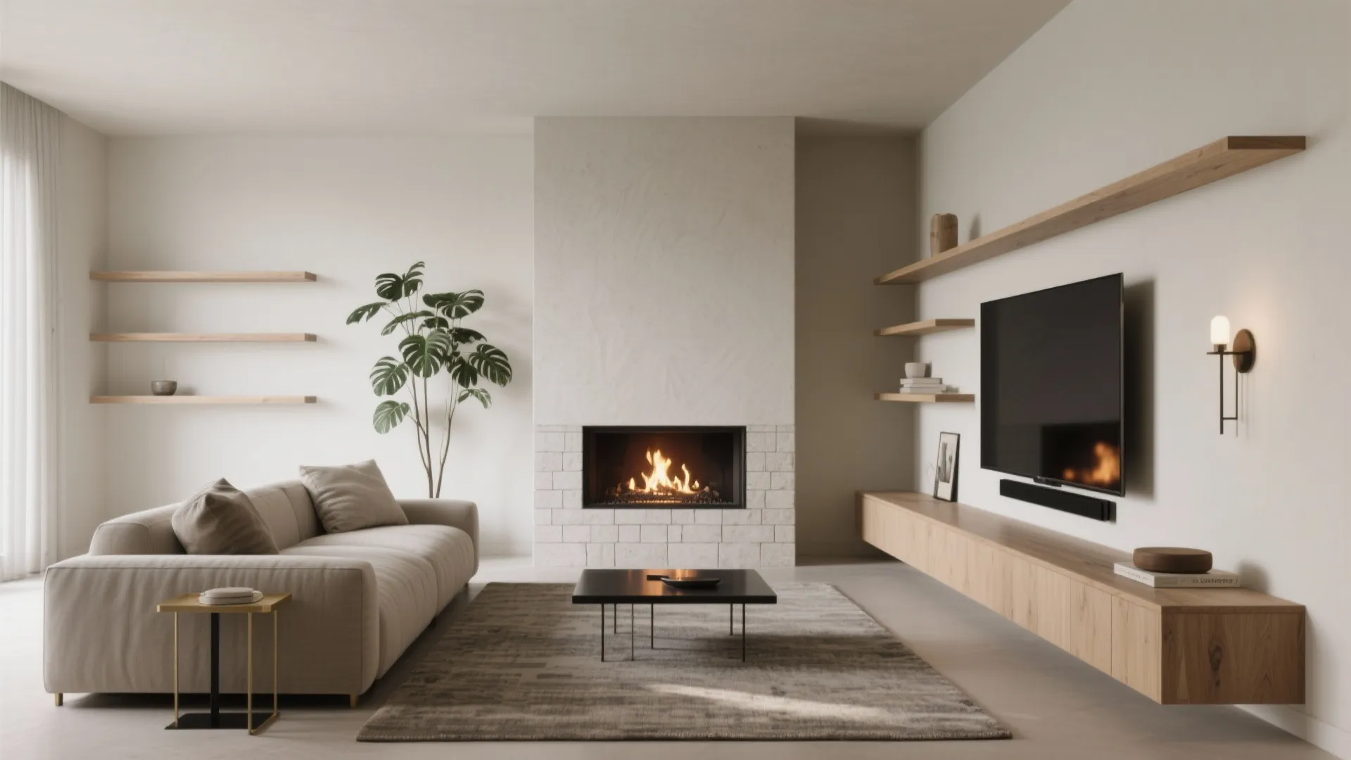 Asymmetric Focal Wall: Shift the Fireplace, Style the Balance