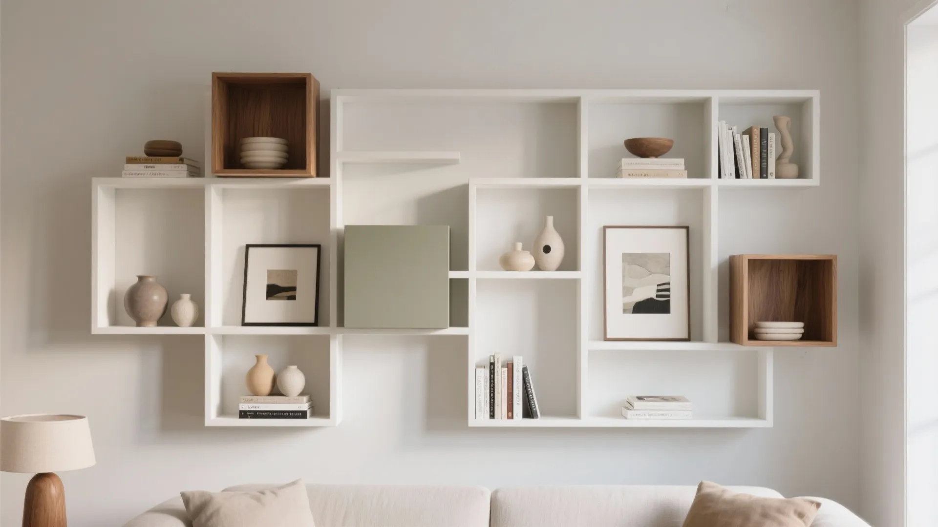 2) Asymmetrical Grid with Negative Space