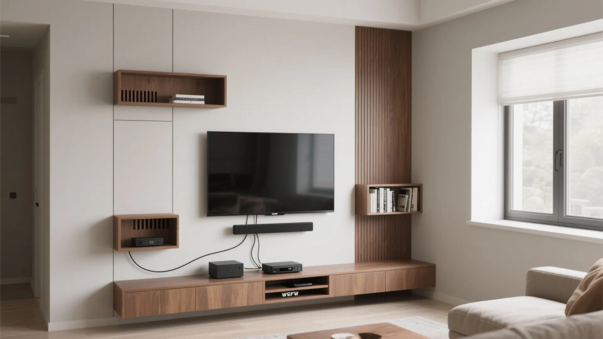 2) Asymmetric niches that double as storage