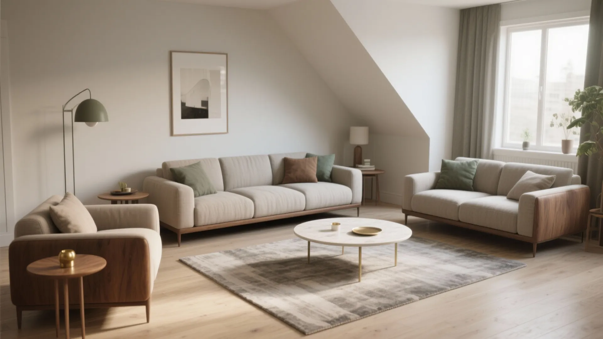 3) Asymmetric Layout Around the Focal Wall