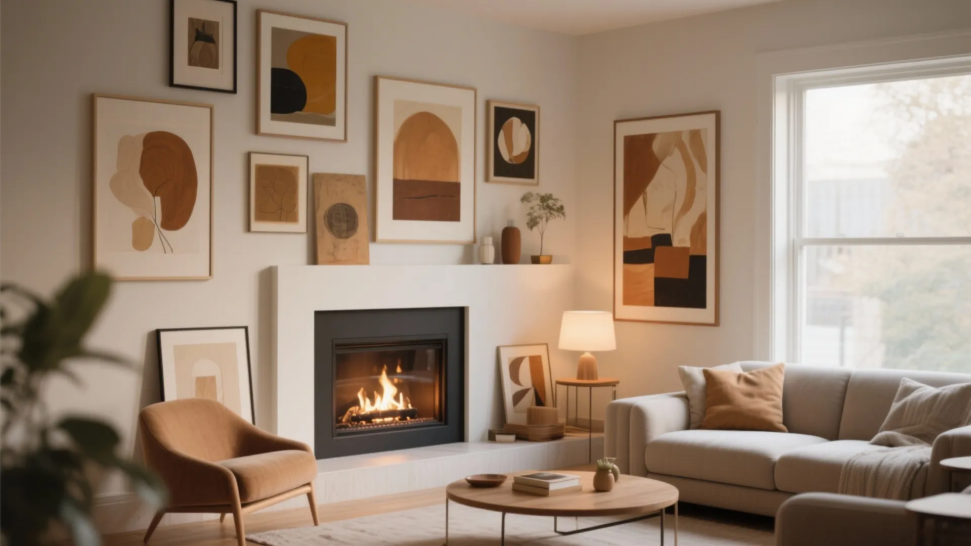 3. Asymmetrical Art Display