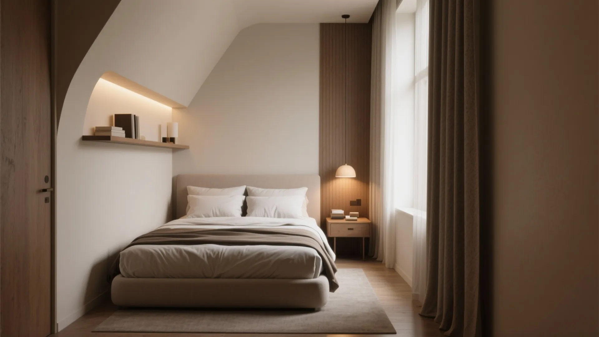 2. Fit a king in slightly narrower rooms