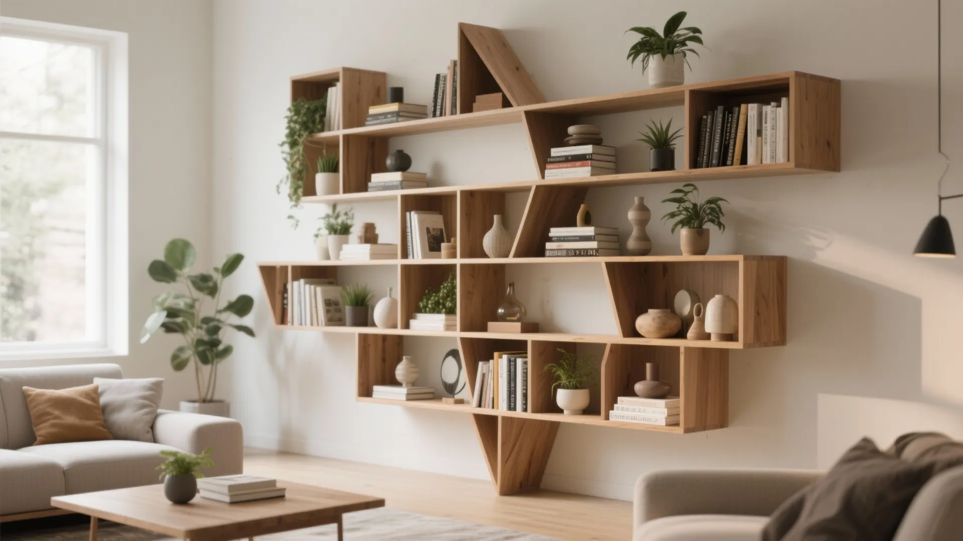 6. Asymmetrical Shelf Layouts