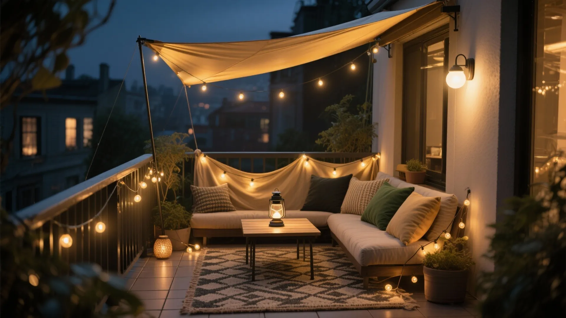 Atmosphere Layers: Shade, Textiles, and Night Lighting