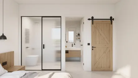 5 Attached Bathroom Door Design Ideas for Small Homes