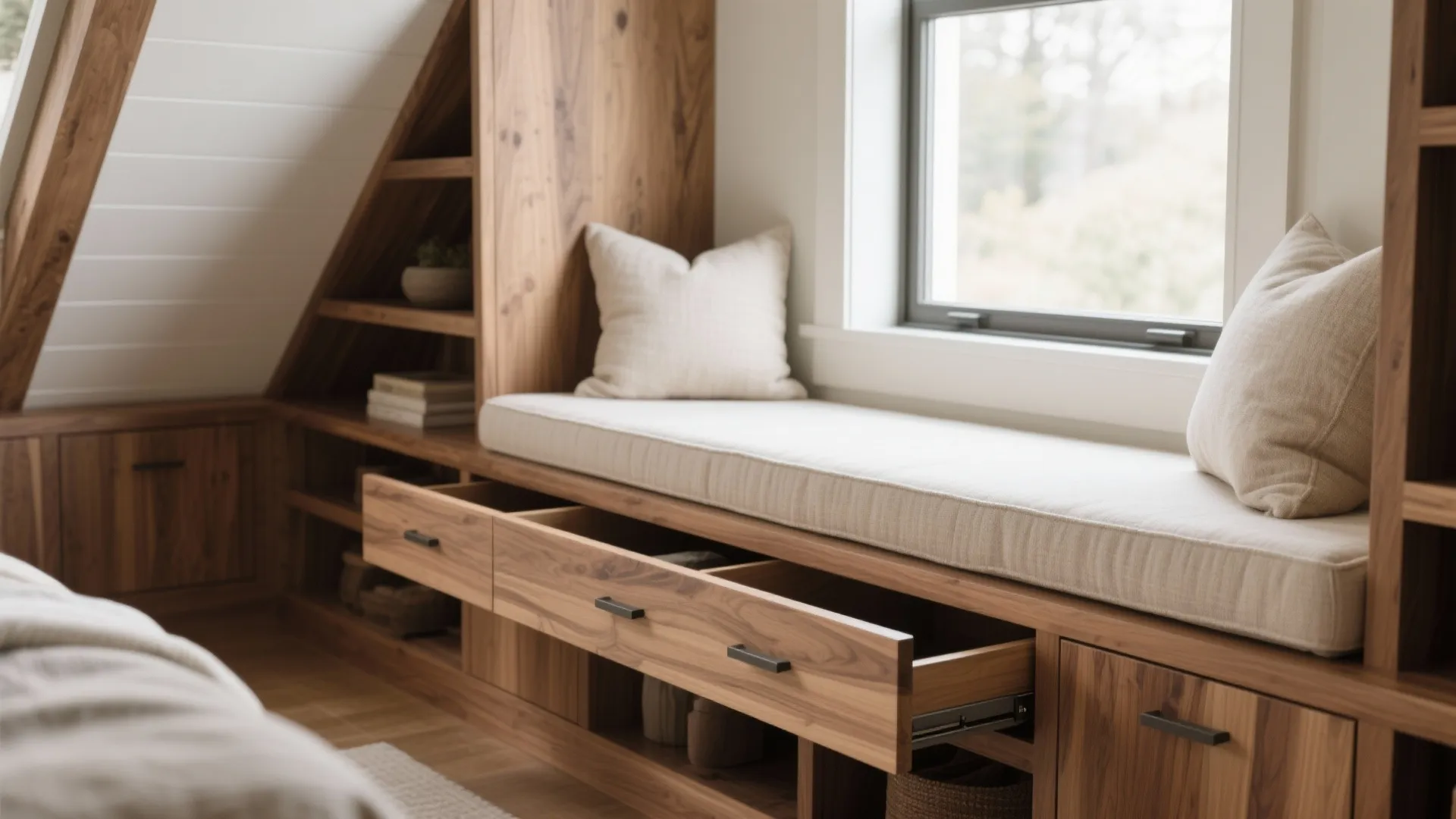 3. Built-ins that double as seating and storage