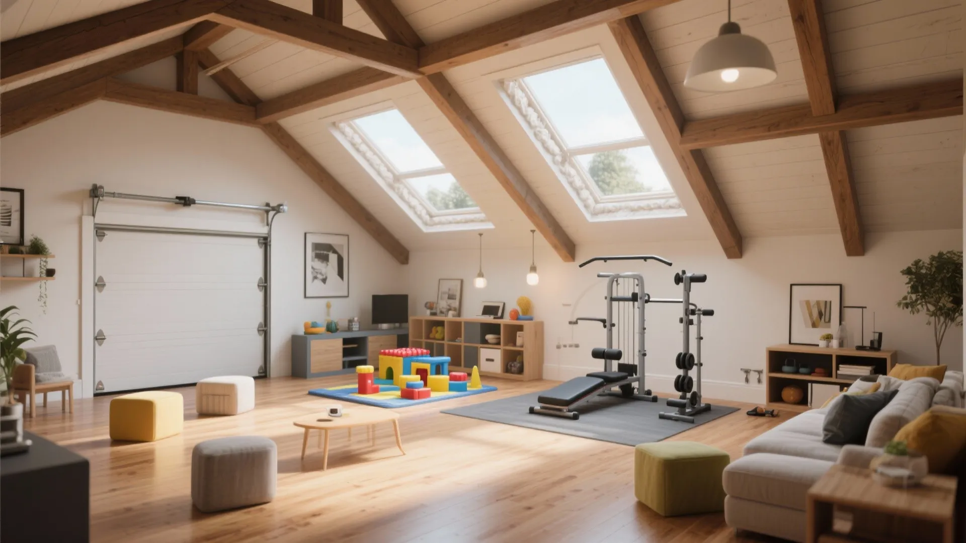 5. Multi-Use Attic or Loft Above Garage