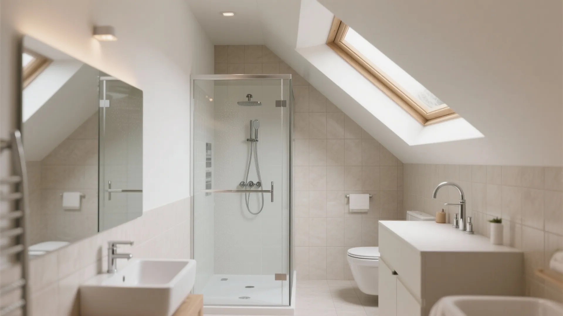 6. Walk-in Shower with Glass Panels