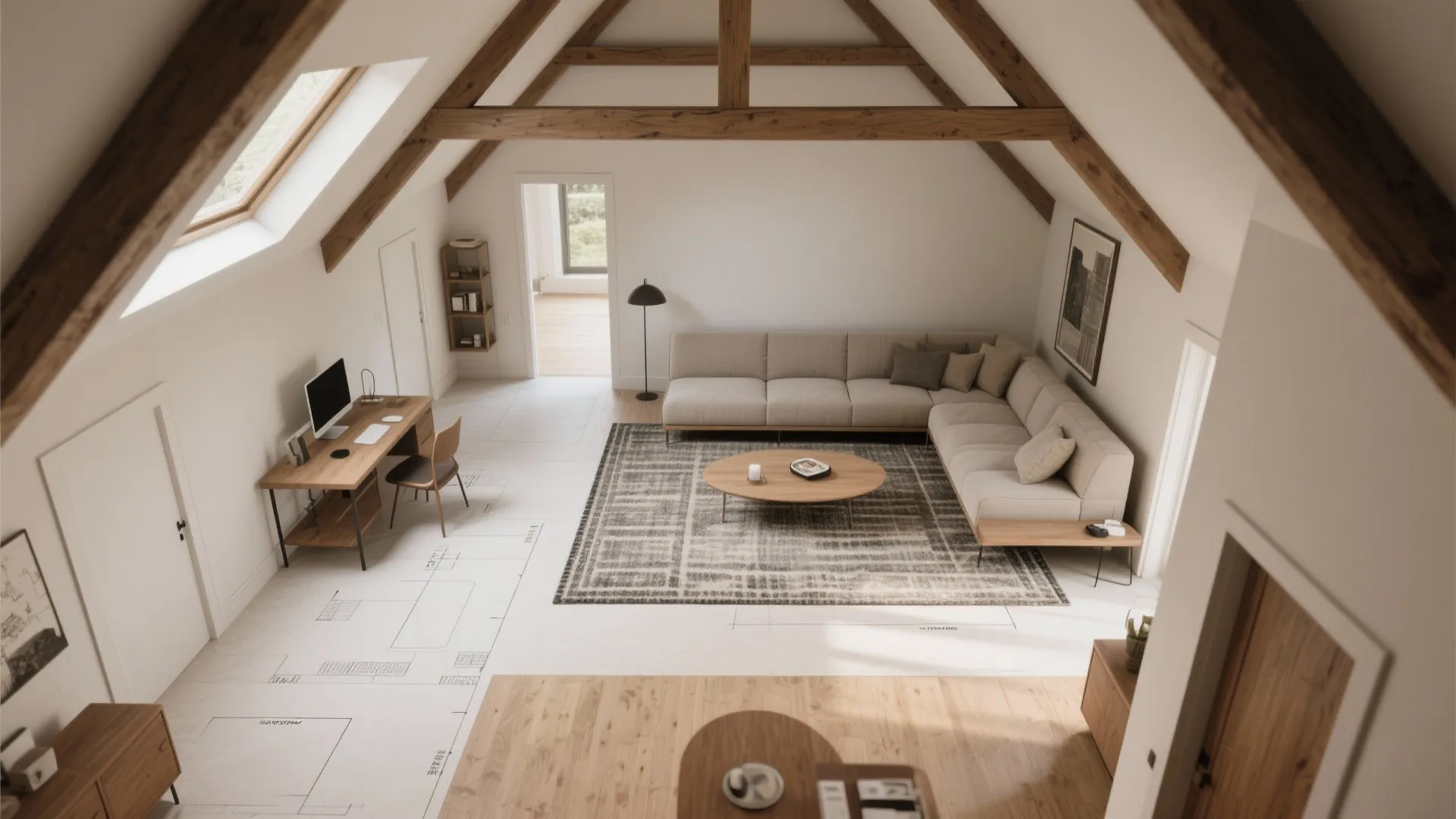 4. Zoning with rugs, low furniture, and visual lines