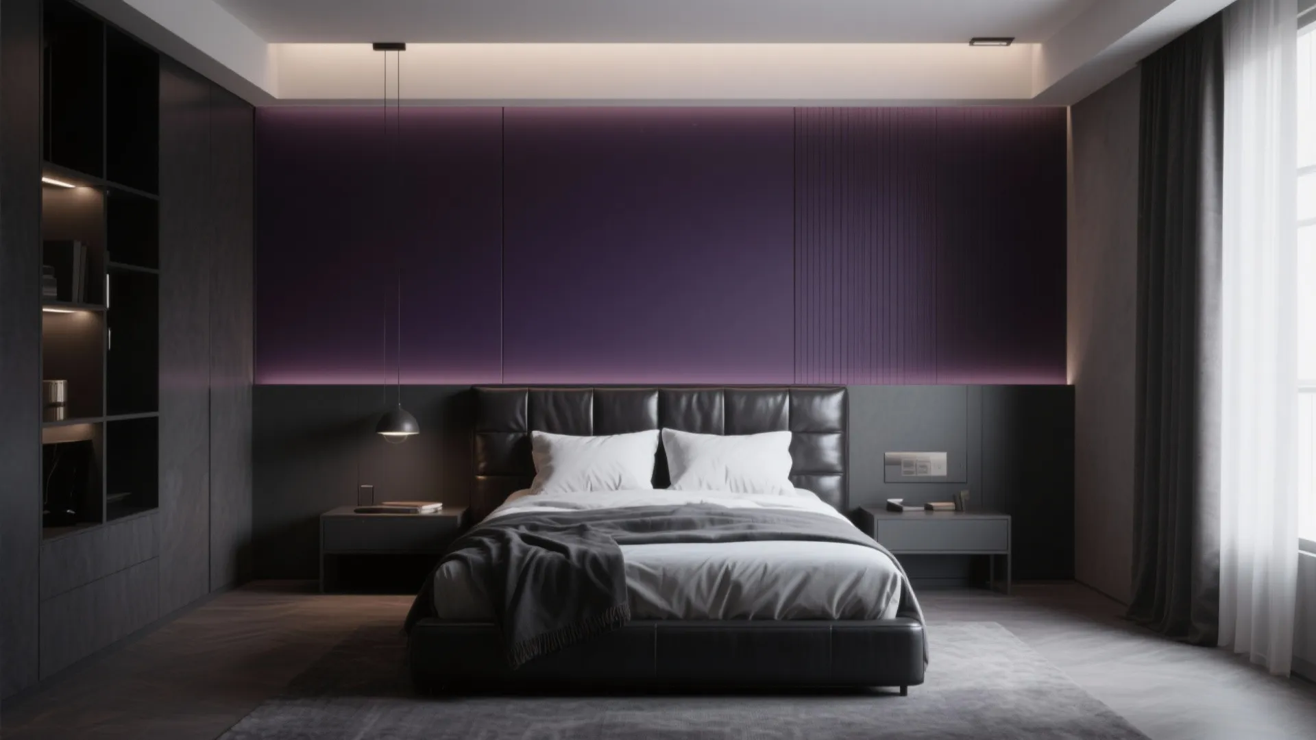 1. Deep Aubergine Walls