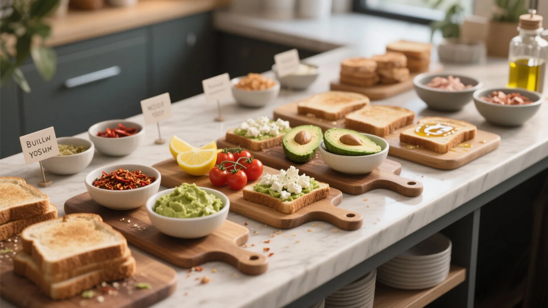 1. Build-Your-Own Avocado Toast Bar