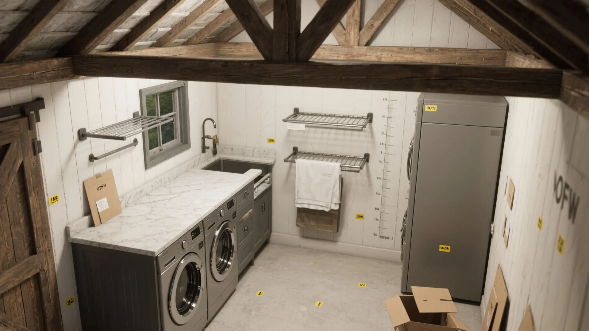 3. Make the most of awkward angles with built-ins and folding stations