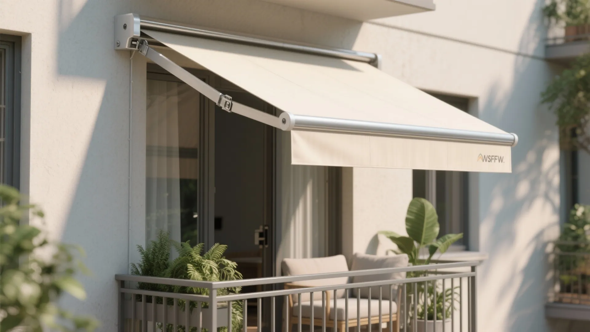Retractable Fabric Awning or Adjustable Louver Chajja