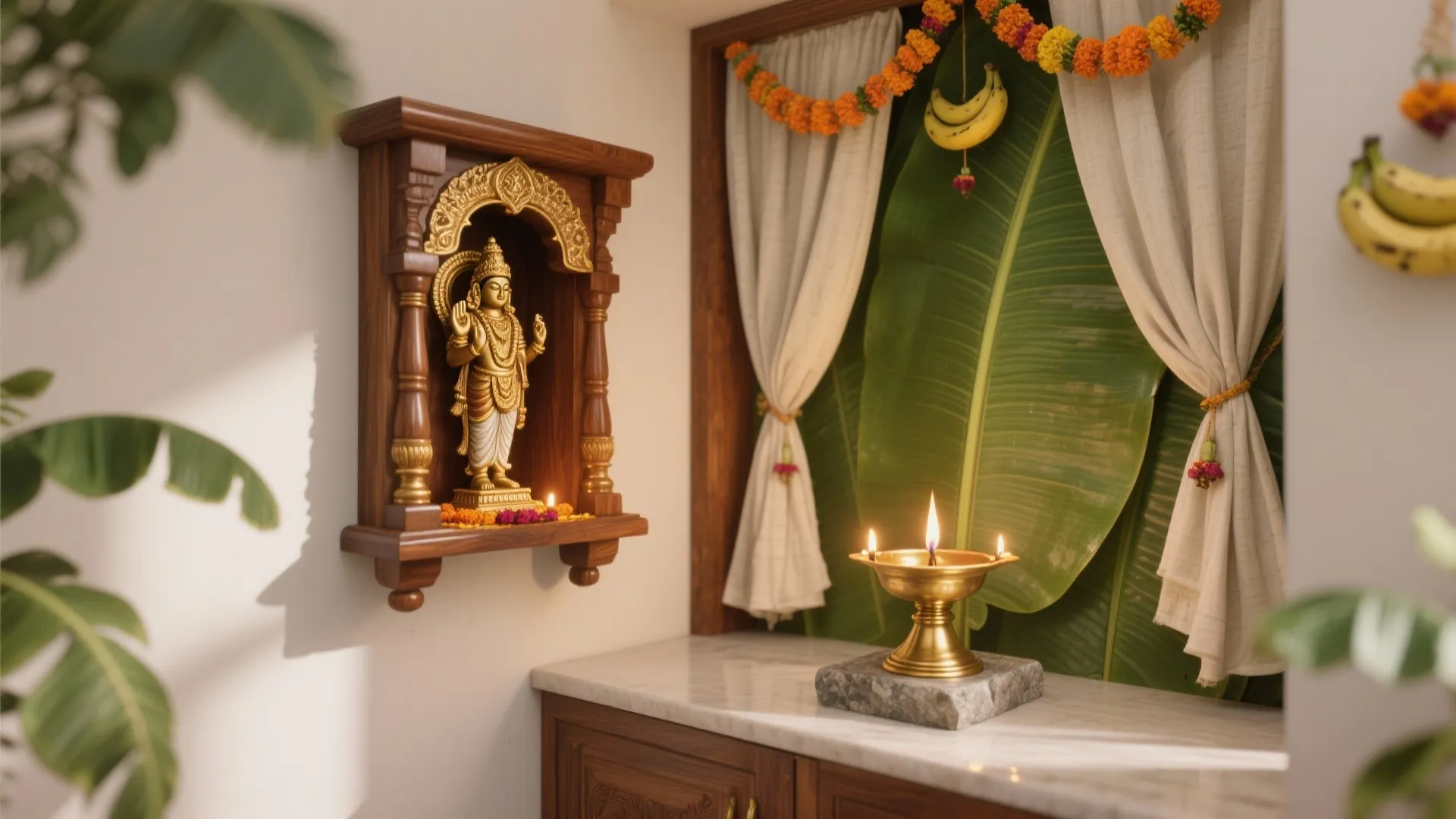 5 Ayyappa Pooja Decoration at Home Ideas: Small-space temple styling with warm materials, layered light, and meaningful rituals—drawn from real projects and expert guidance.