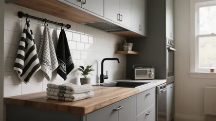 5 Black & White Kitchen Towel Ideas