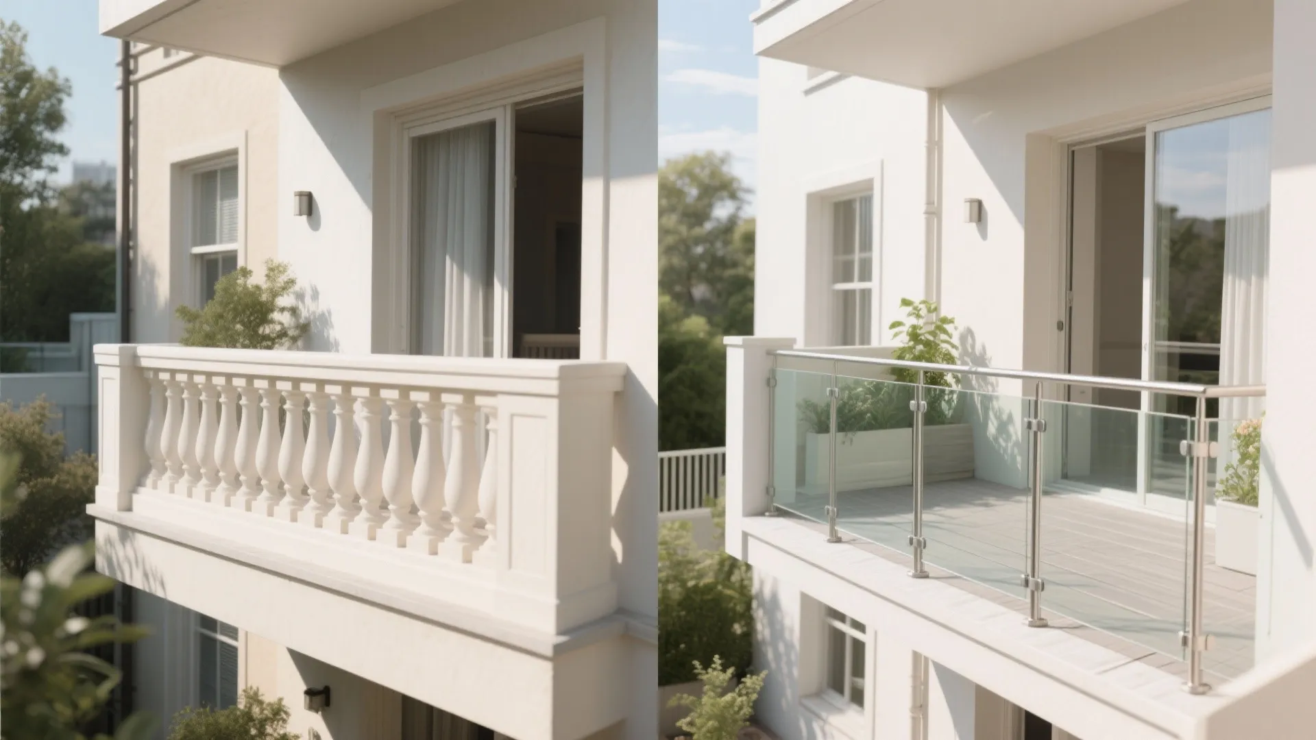 Airy Glass Railing + Light Palette