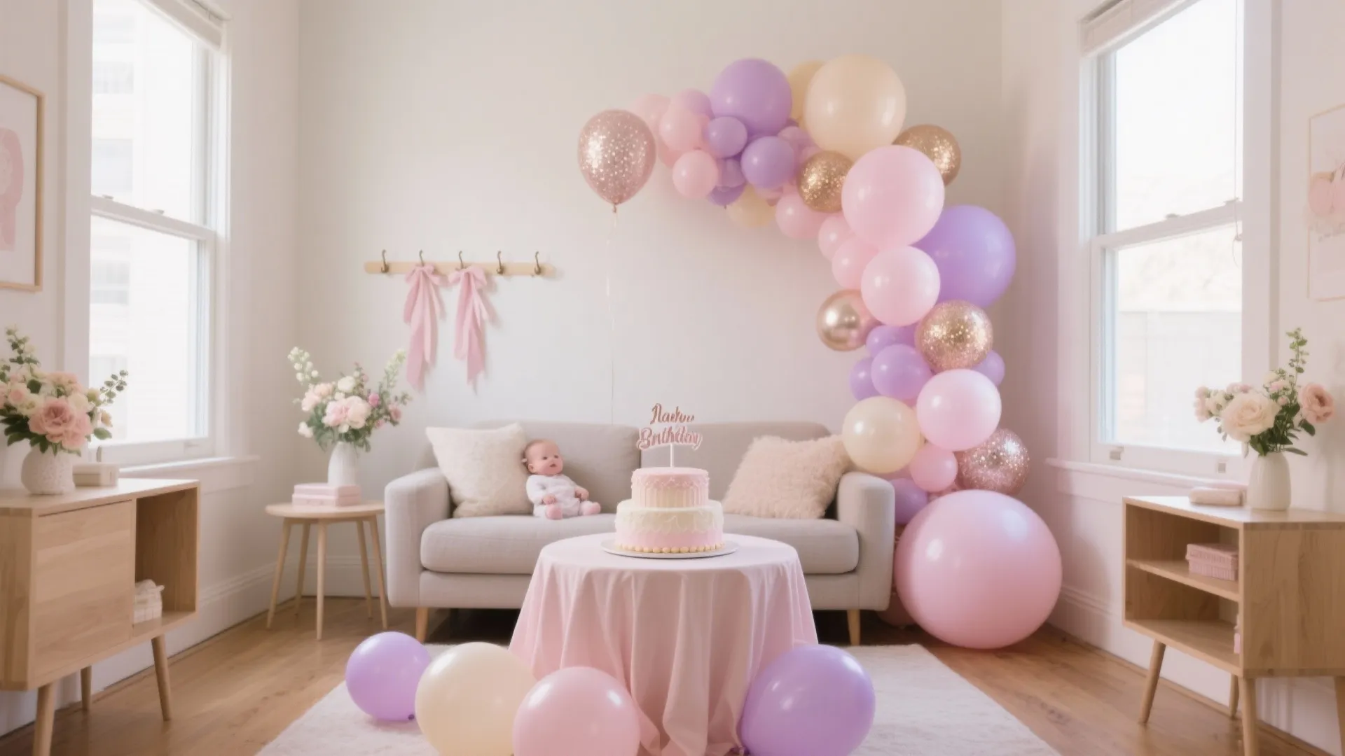 5 Baby Girl Birthday Balloon Decoration Ideas That Wow: A seasoned interior designer’s friendly guide to five creative, space-smart balloon setups for a baby girl’s birthday