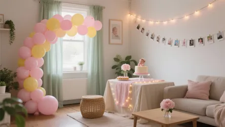 5 Ideas: Baby Girl Simple Birthday Decoration at Home