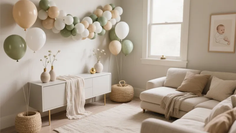 Serene Neutral Nursery & Living Room Design Ideas