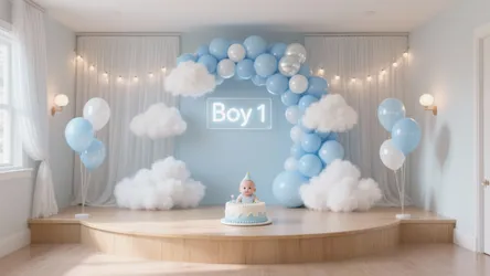 5 Ideas for 1st birthday stage decoration for baby boy